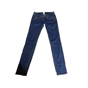 True Religion Stella Women's Jeans Size 27 Low Rise Skinny Stretch Selvedge Y2K